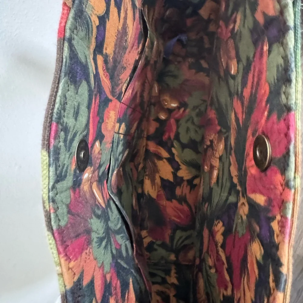 Tapestry Dog Print Tote Bag in Brown - Picture 3 of 3